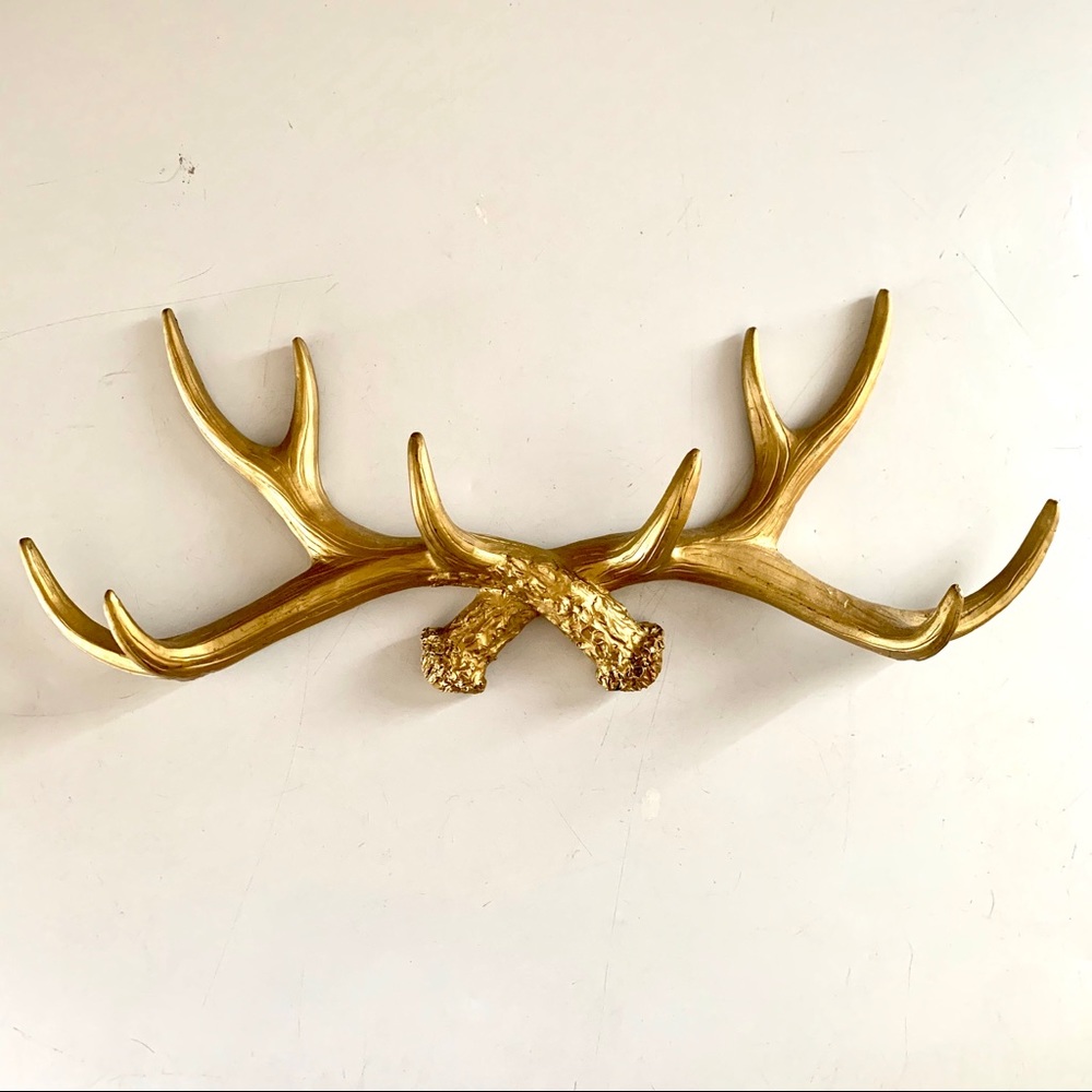 Gold Faux Antler Wall Decor